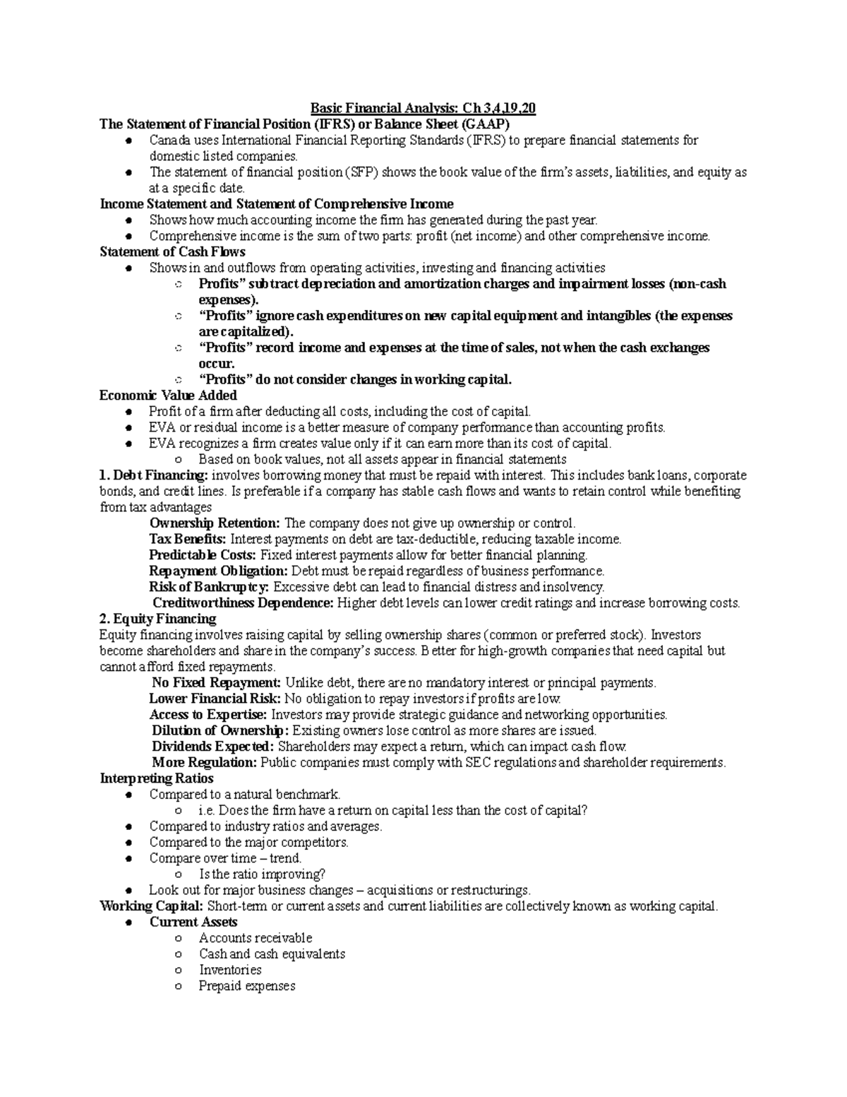 CF-Final Notes: Financial Analysis & Valuation Techniques - Studocu