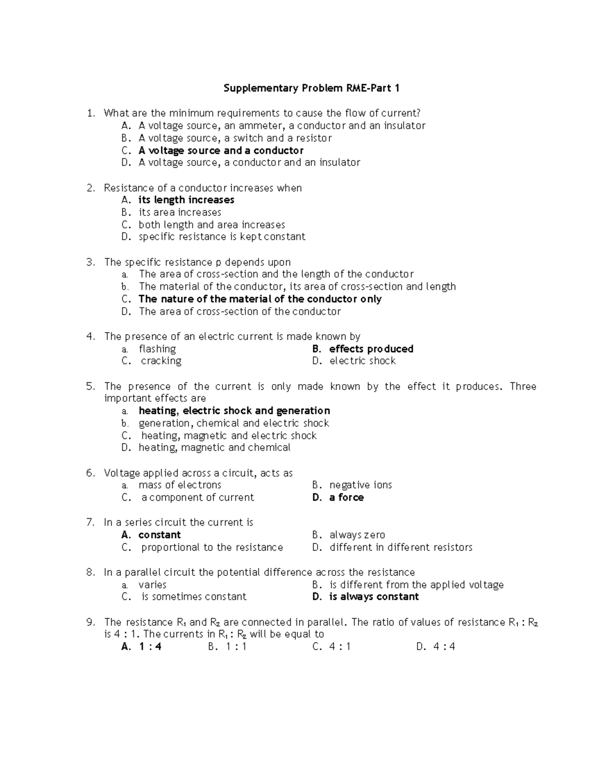 Test 07 9 September 2011, questions and answers - Supplementary Problem ...