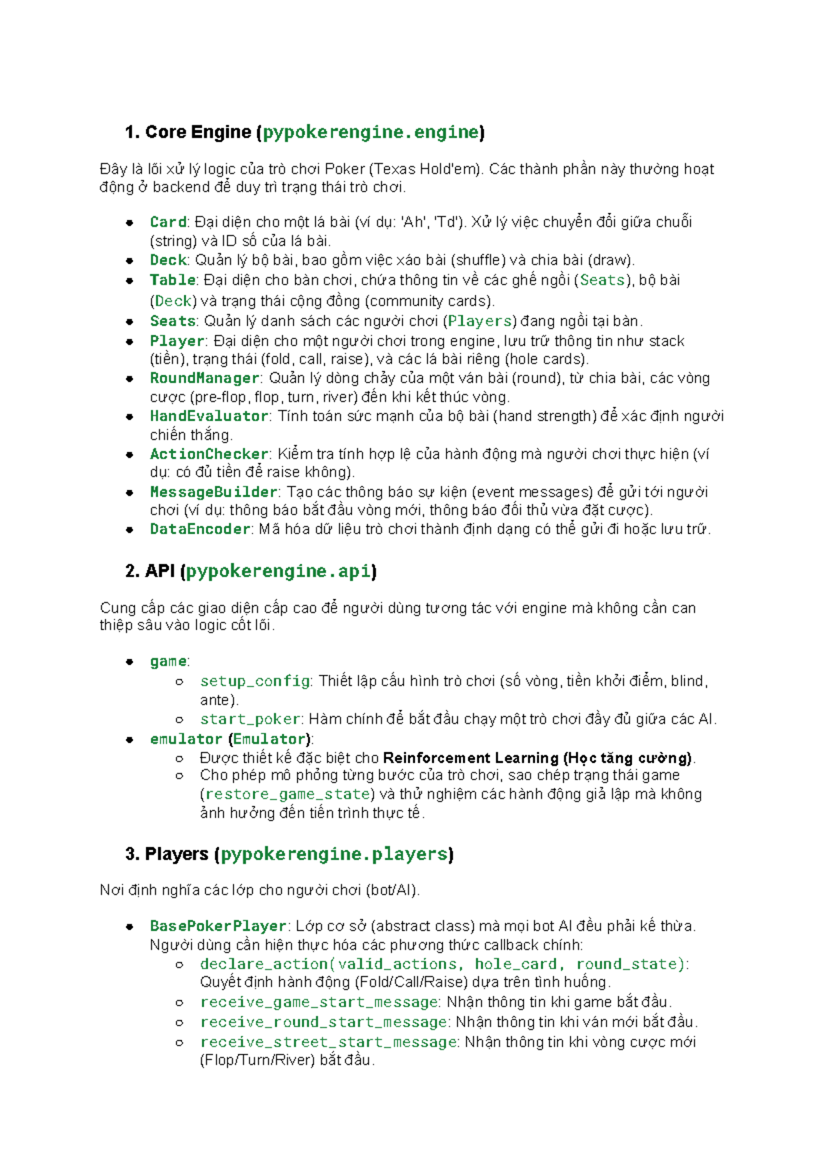 Technical Overview of Py Poker Engine (PYPK-ENG) - Studocu