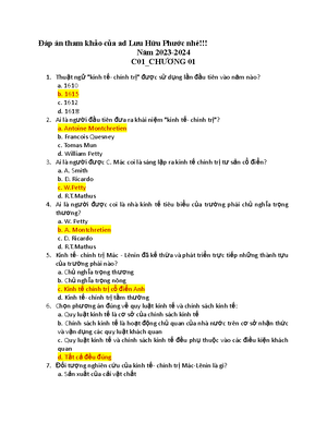 [Solved] Kinh t chnh tr Mc Lnin k tha v pht trin trc tip nhng thnh tu ...