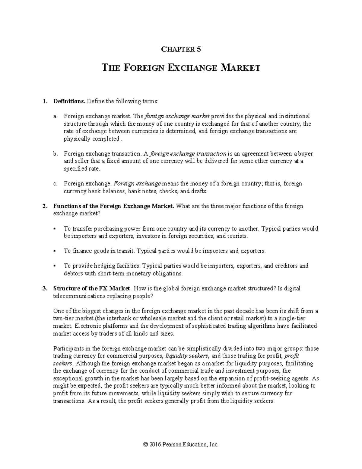 CHAPTER 5: THE FOREIGN EXCHANGE MARKET - MBF14e Study Notes - Studocu