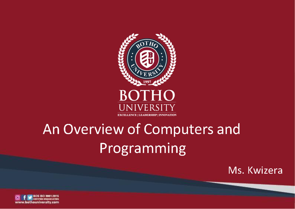 Programming Logic and Design Overview - Course Code Lecture Notes - Studocu