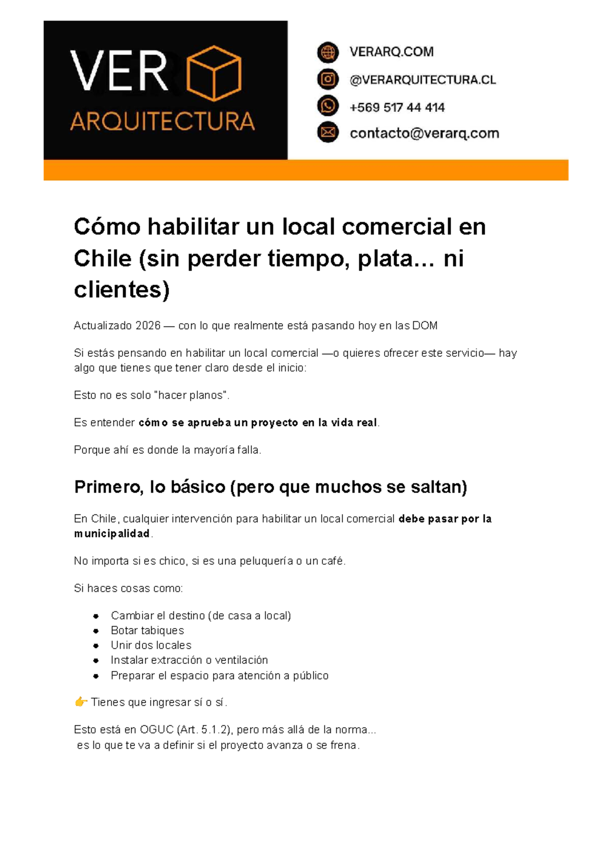 Cómo habilitar un local comercial en Chile: Guía 2026 para DOM - Studocu