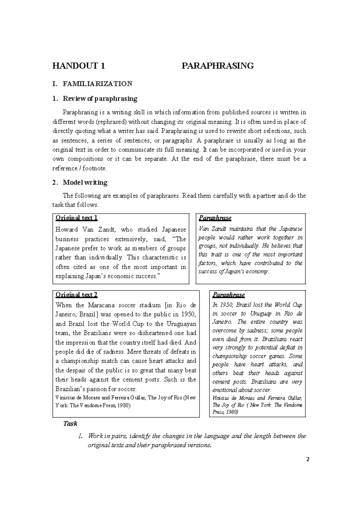 Intensive Academic Writing: Paraphrasing & Summarising Techniques 2 ...