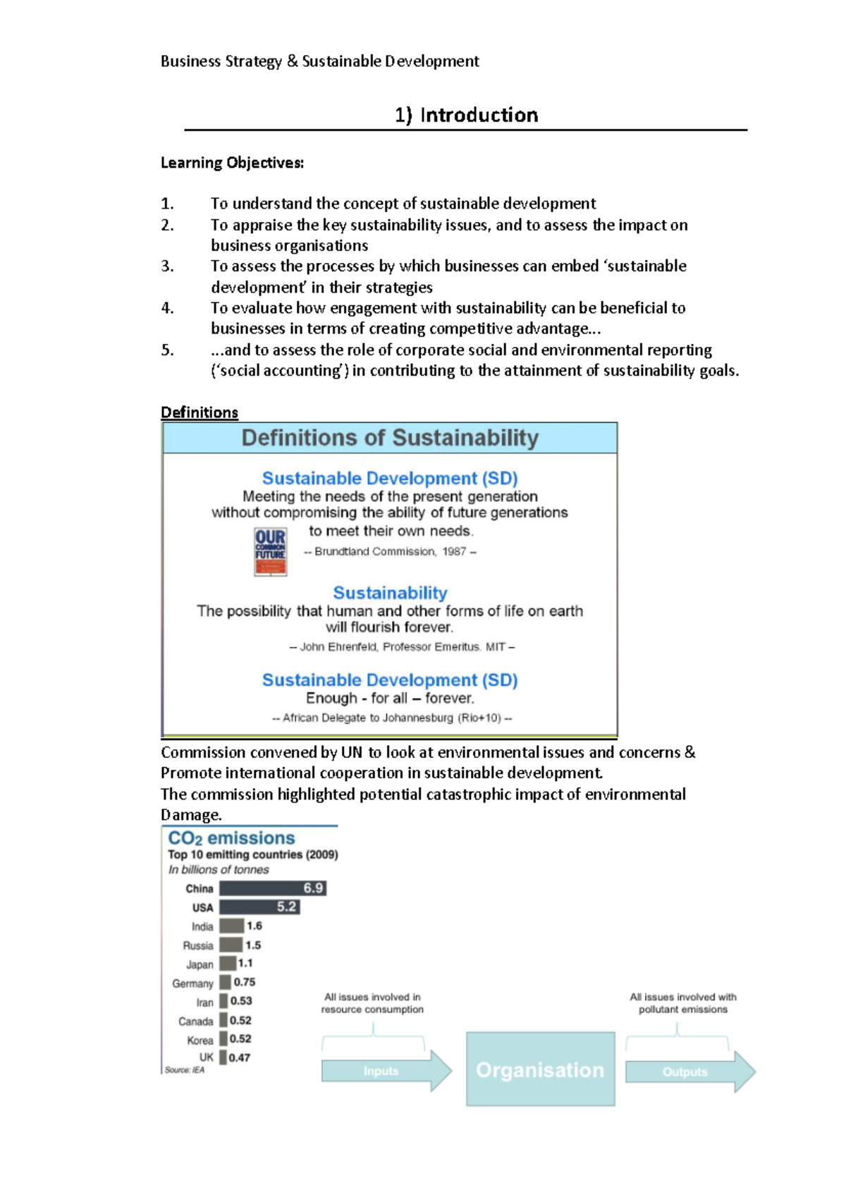 Business Strategy & Sustainable Development YP - 2. 3. 4. 5. To ...