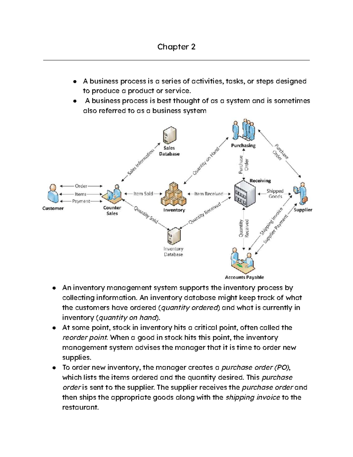 Comp Sci 101: Chapter 2 - Understanding business processes and systems ...