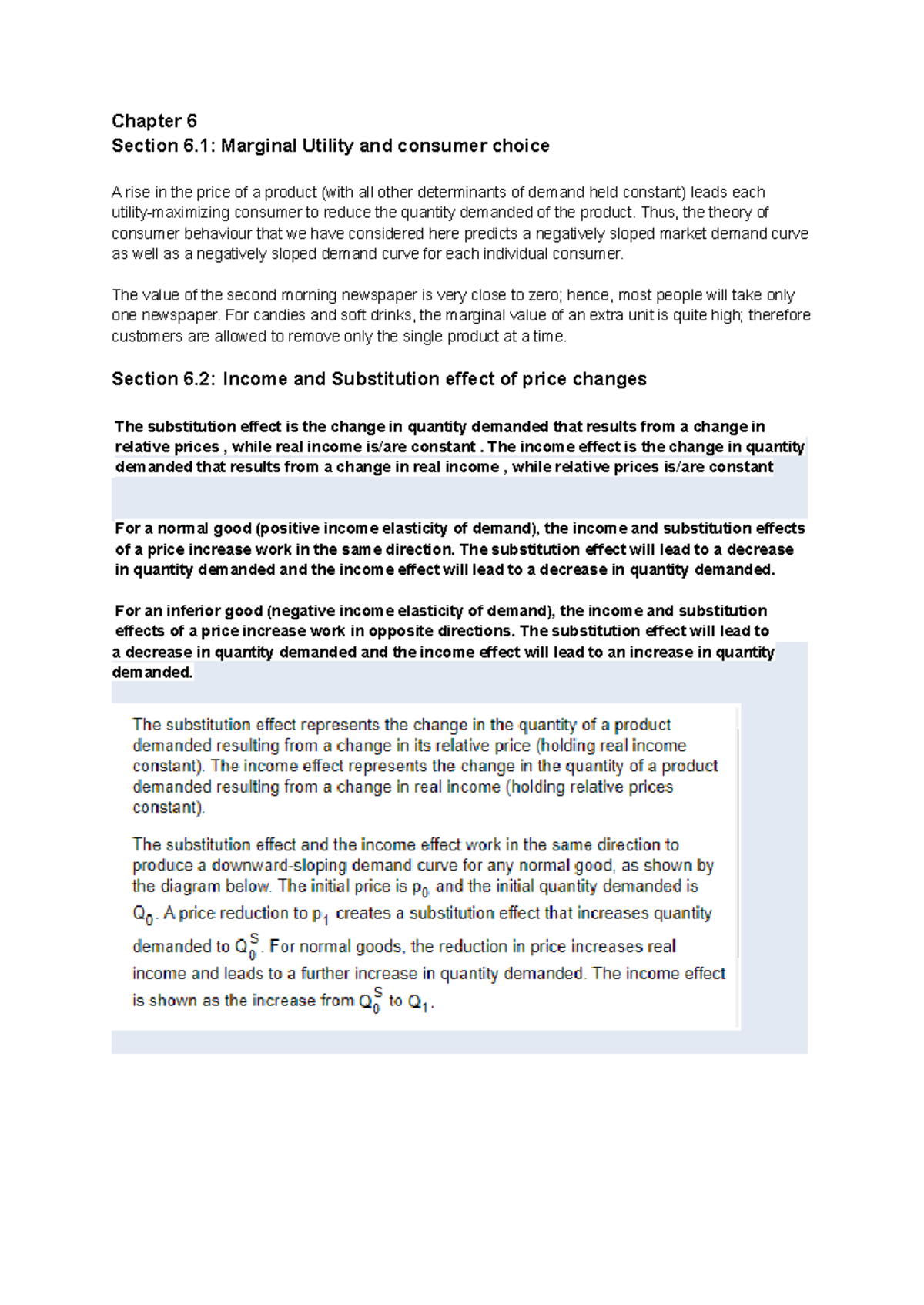 Microeconomics Notes: Chapter 6 - Consumer Choice & Utility (Course ...