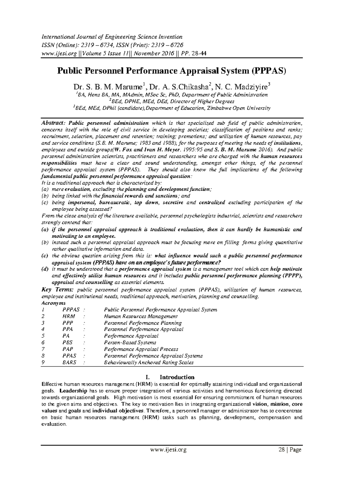 Public Personnel Performance Appraisal System: Insights and Analysis ...