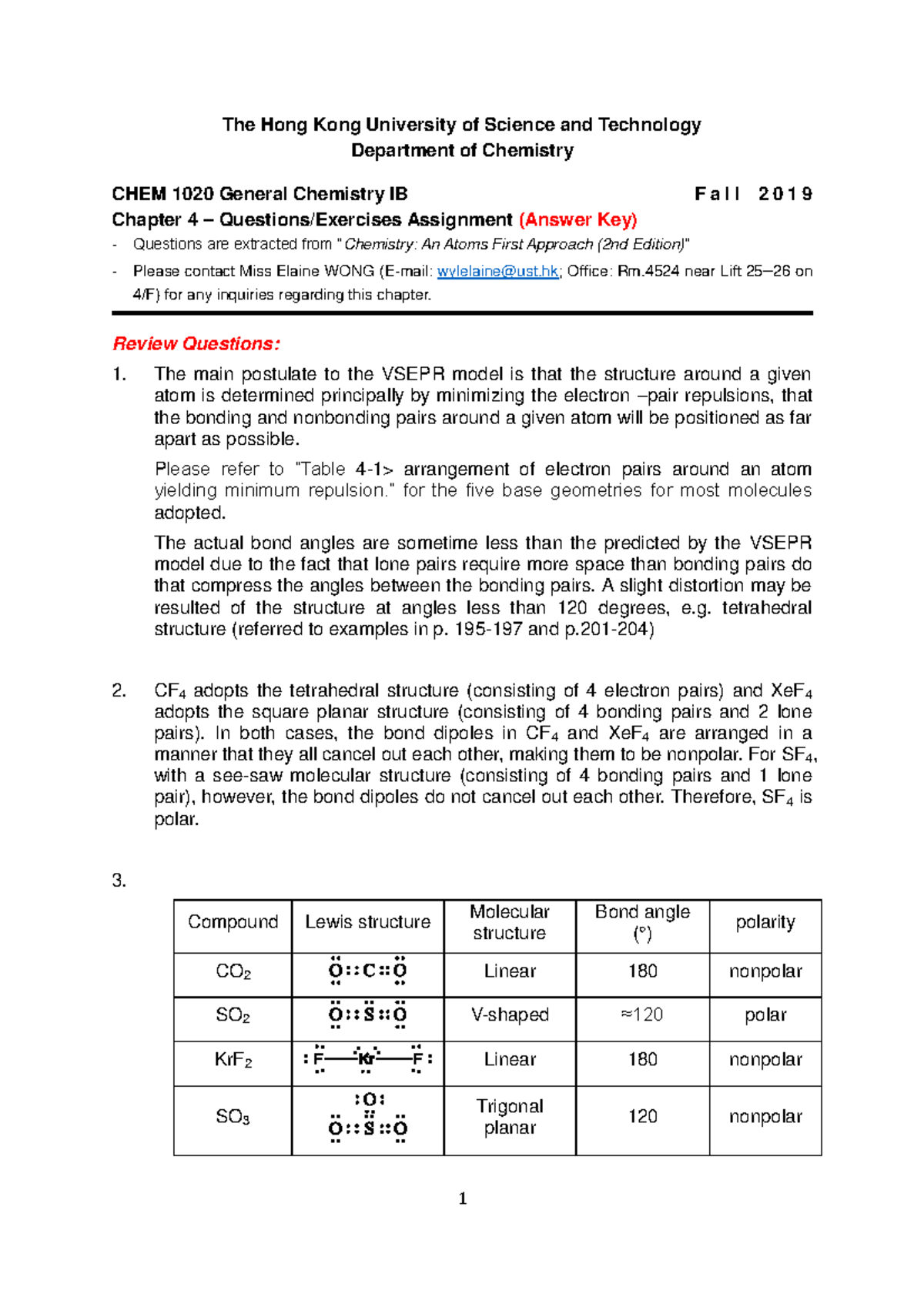 Chapter 4 Answer Key - CHEM 1020 General Chemistry IB - Studocu