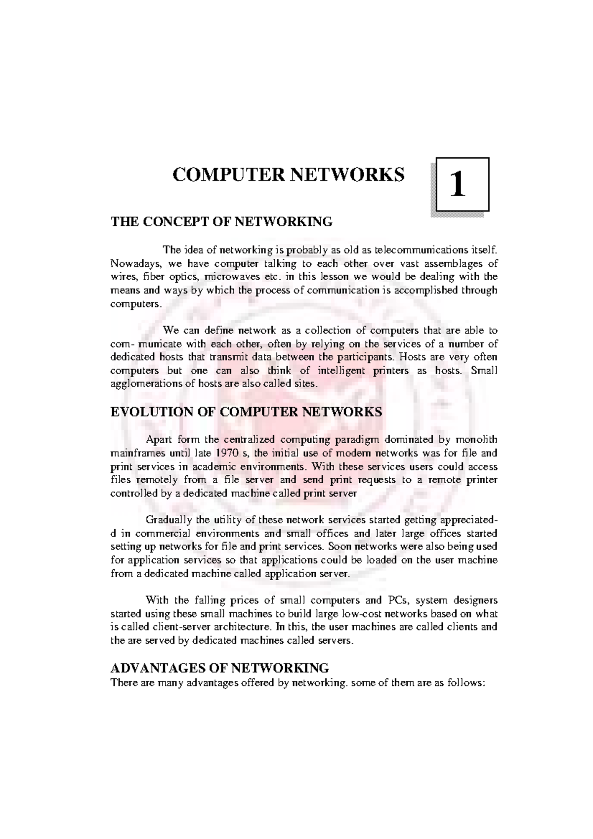 Computer-networking-internet 1 - COMPUTER NETWORKS THE CONCEPT OF ...