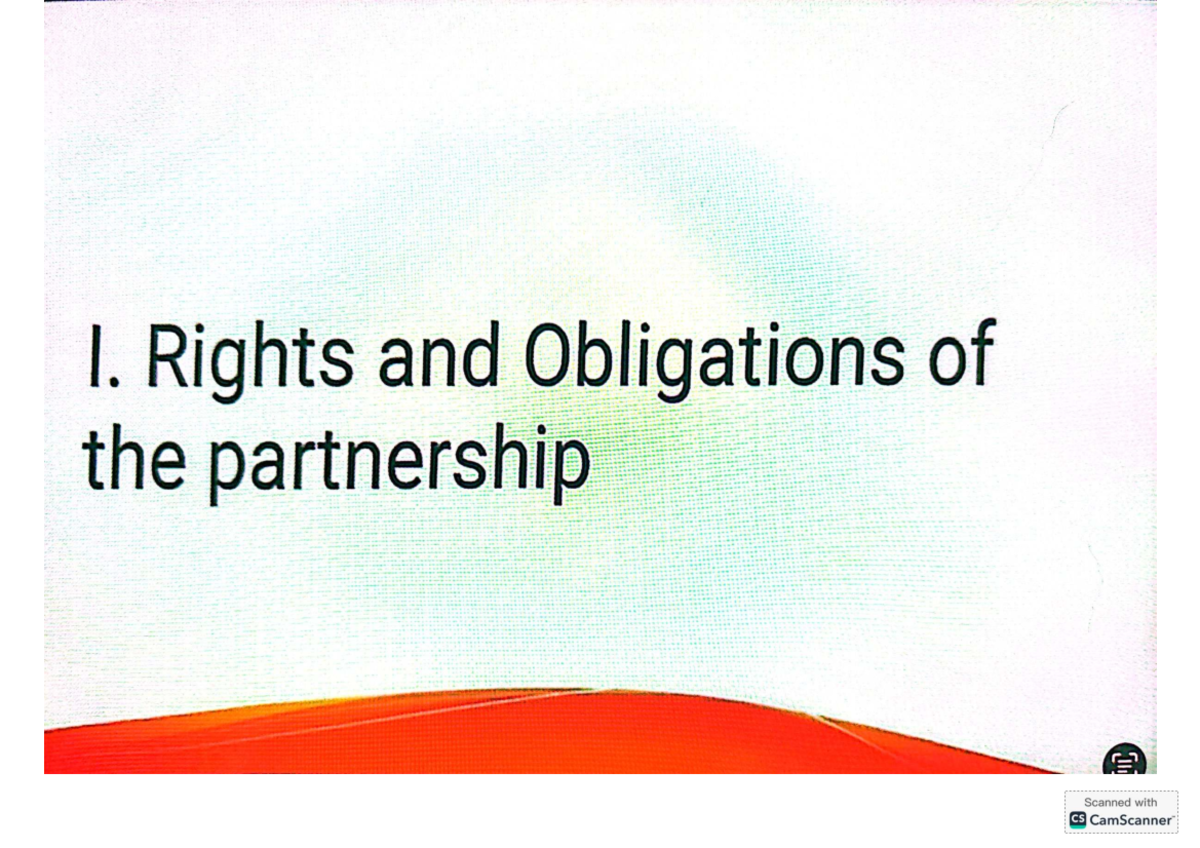 CFC Partnership Rights & Obligations Summary: Key Contributions ...