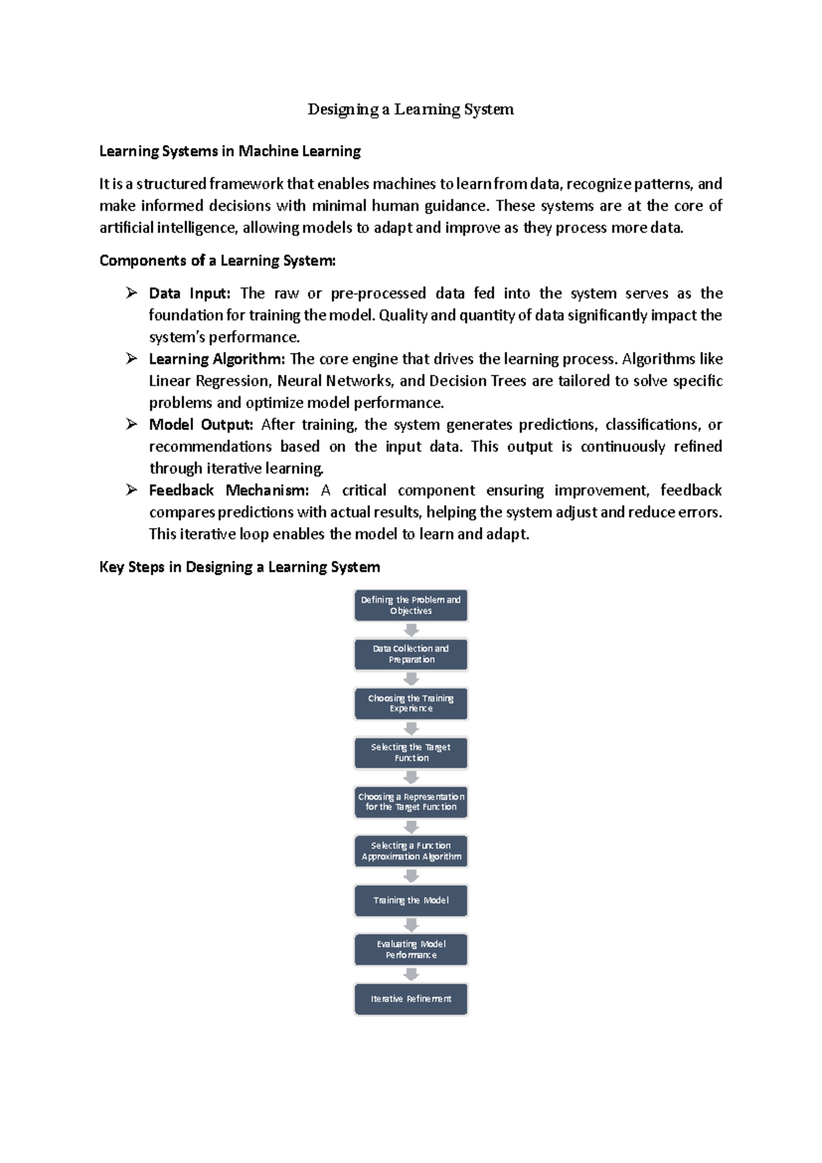 Designing a Learning System in Machine Learning: Key Components and ...
