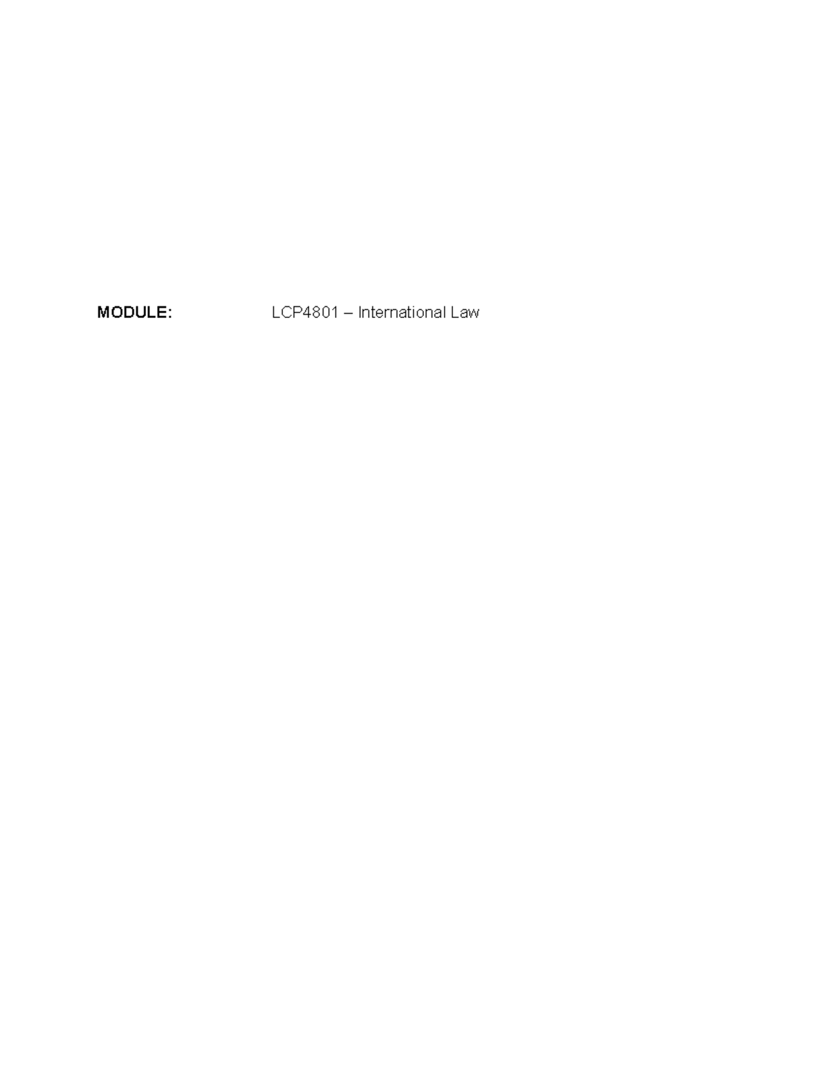 LCP4801 - International Law Assignment 02 Analysis and Insights - Studocu
