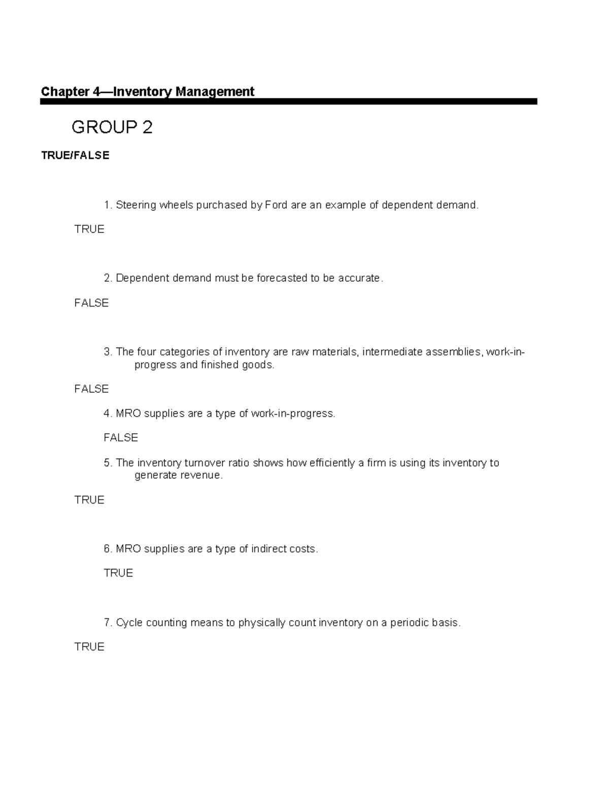 G2 - Chapter 4 Inventory Management Notes - Studocu