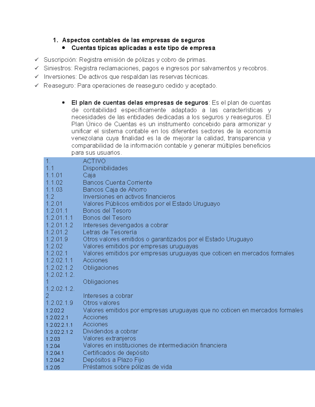 Aspectos Contables y Financieros en Empresas de Seguros (C. 2023) - Studocu