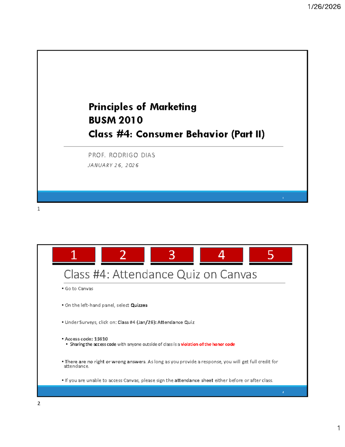 Consumer Behavior Insights BUSM 2010 Class Lecture Notes - Studocu