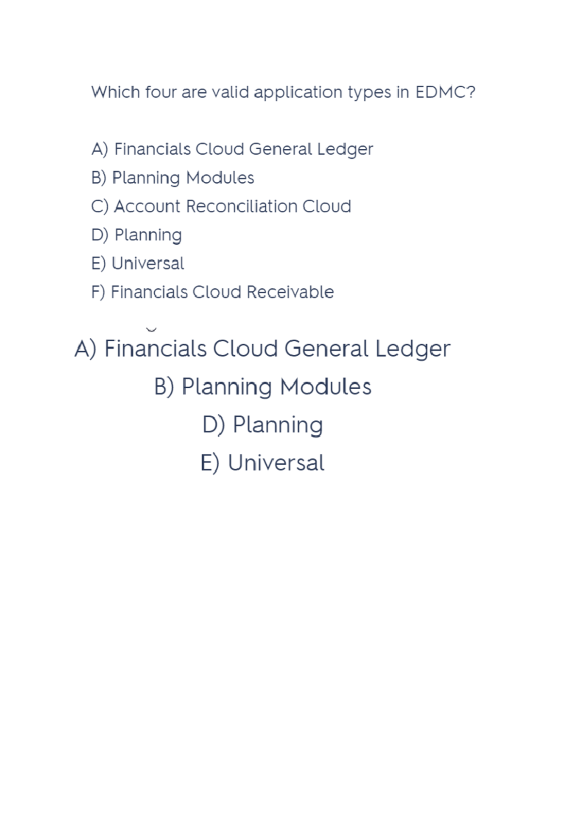 EDMC 101: Certification Questions for Financials Cloud Applications ...