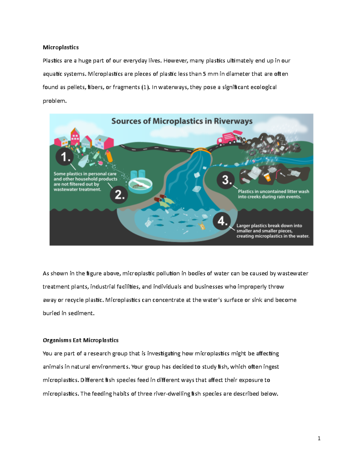 Microplastics graphing pre-lab assignment-1 - Microplascs Plas'cs are a ...
