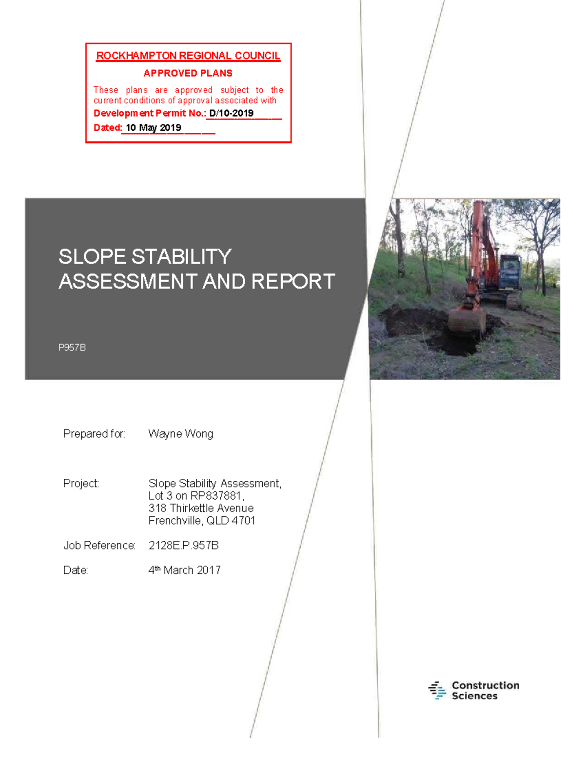 Slope Stability Assessment Report for Lot 3, RP837881, 318 Thirkettle ...