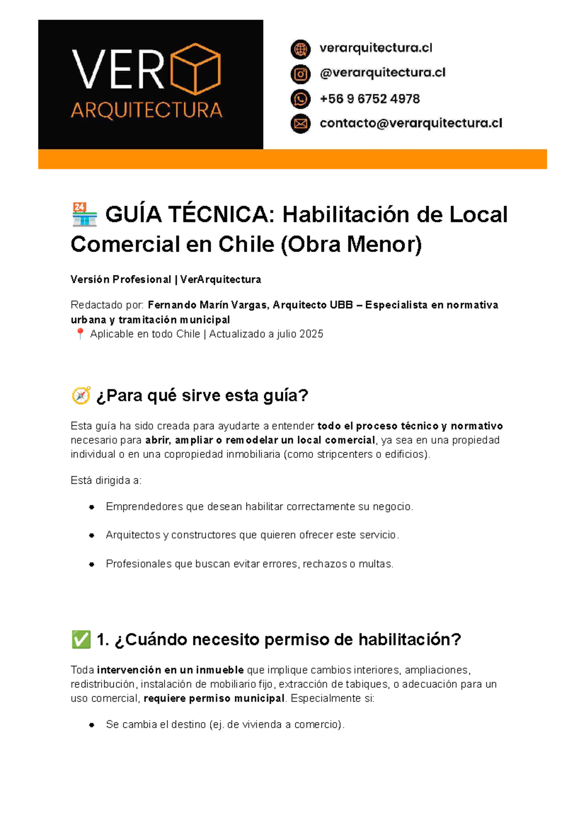 🏪 GUÍA Técnica para Habilitación de Local Comercial en Chile (Obra Menor) - Document Preview