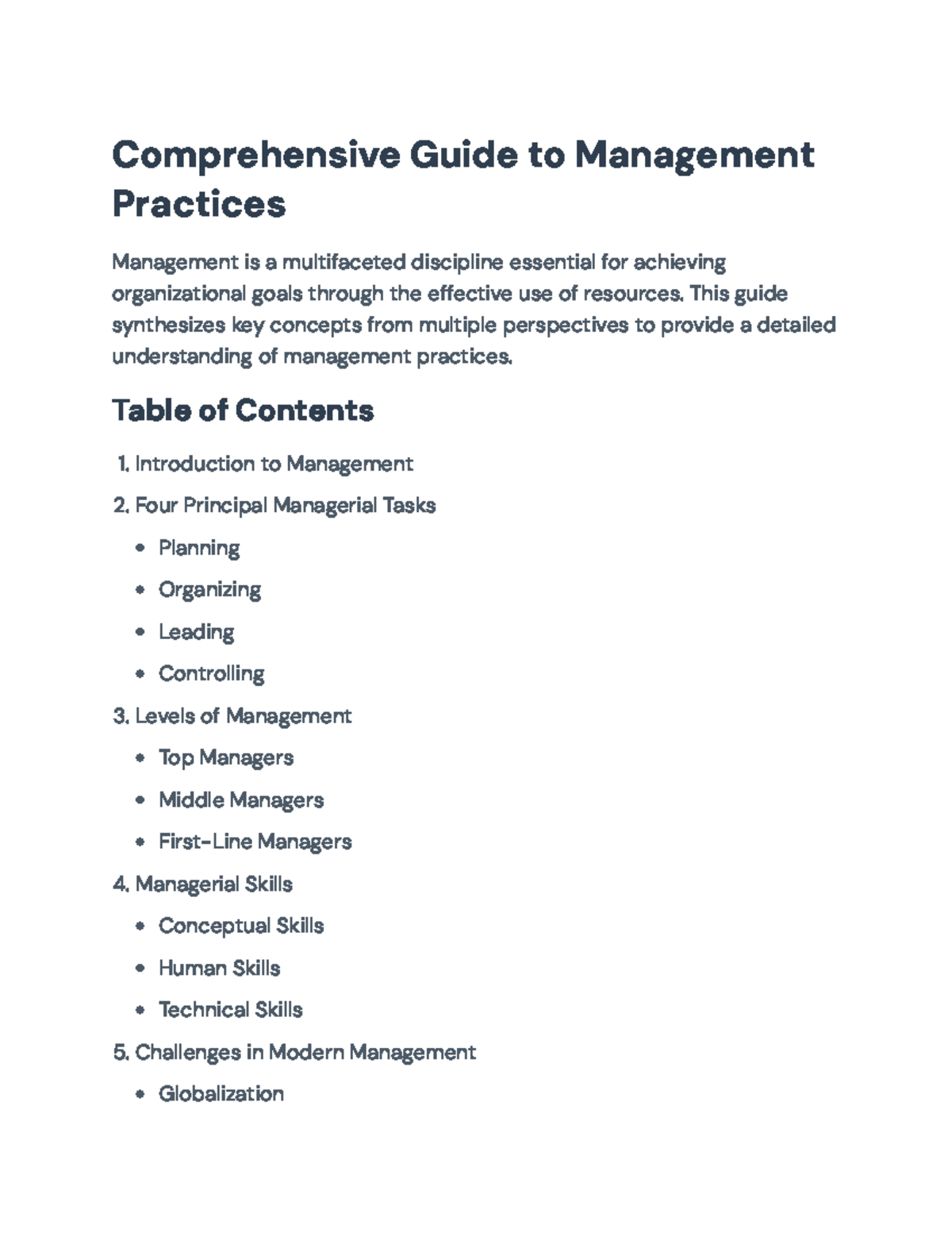 Comprehensive Guide to Management Practices - Course Code Included ...