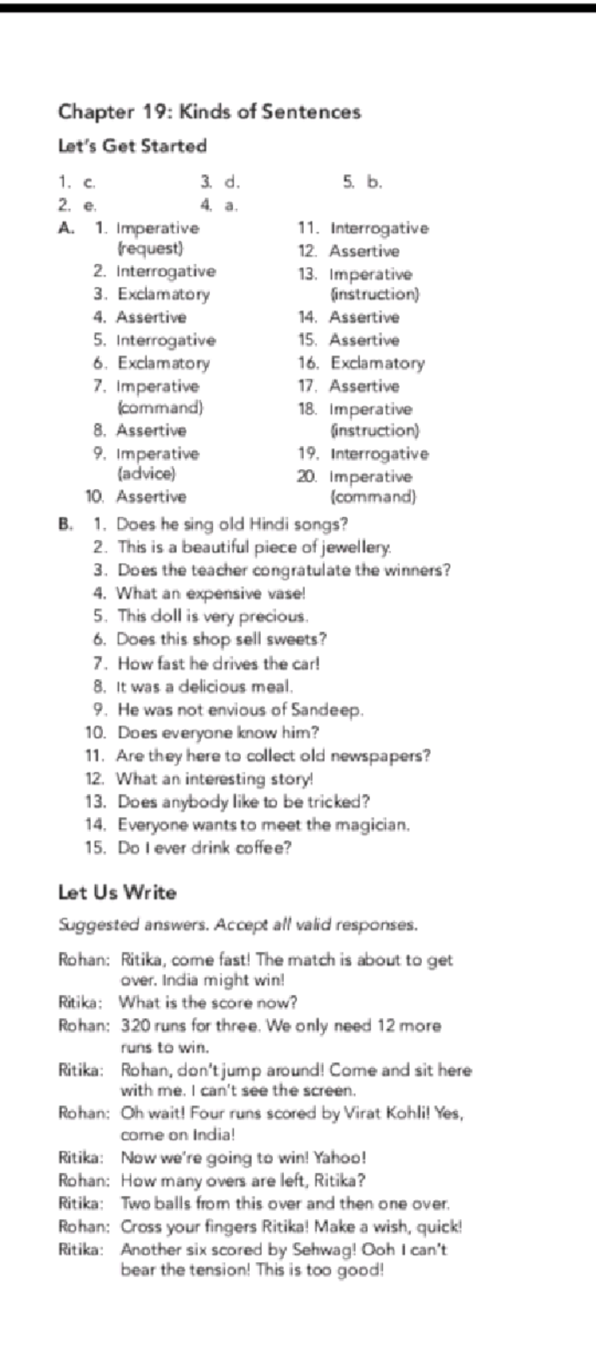 Ch- Kinds of sentences and Active and passive voice - Chapter 19: Kinds ...