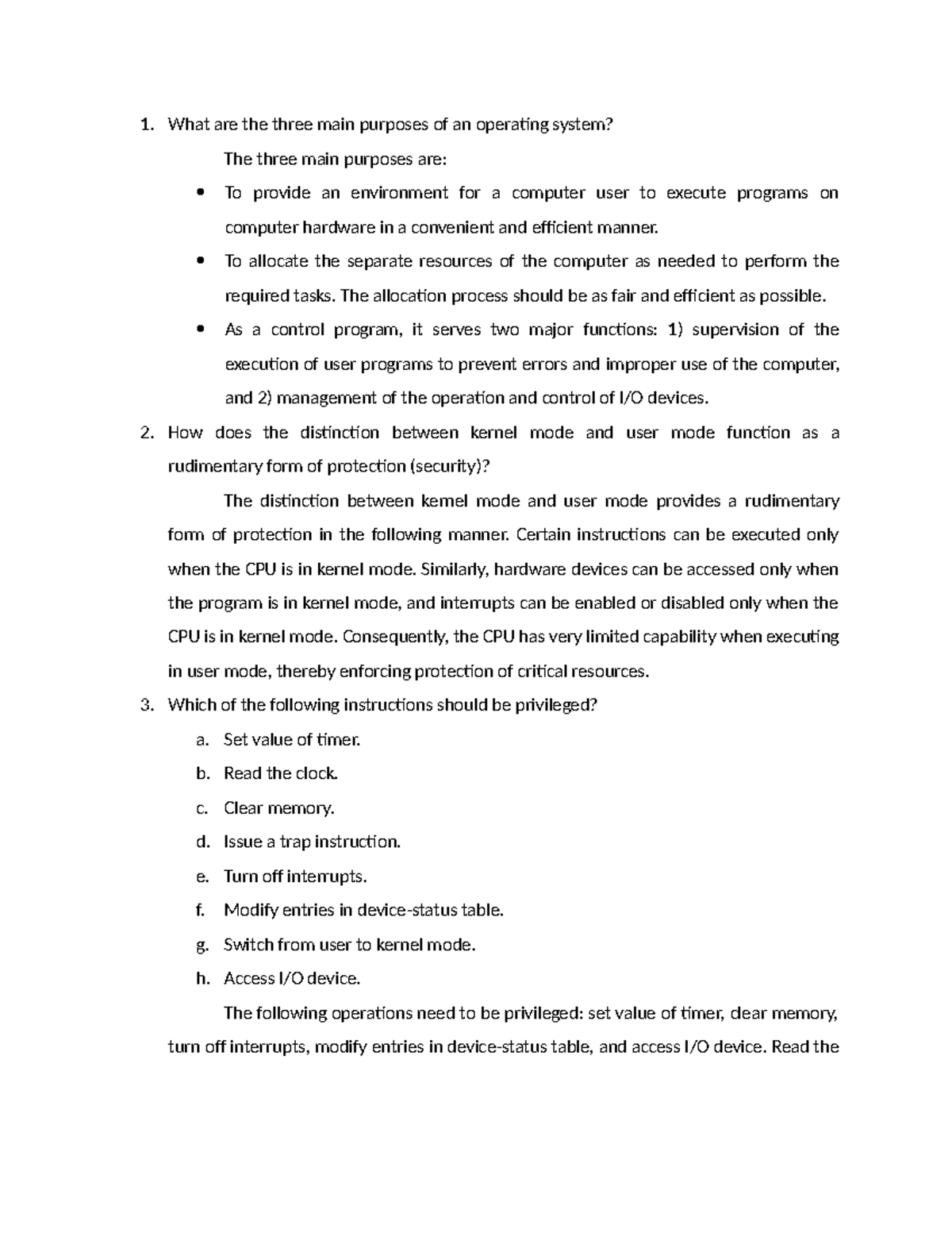 Chapter 1 - Operating System Functions and Security Notes - Studocu