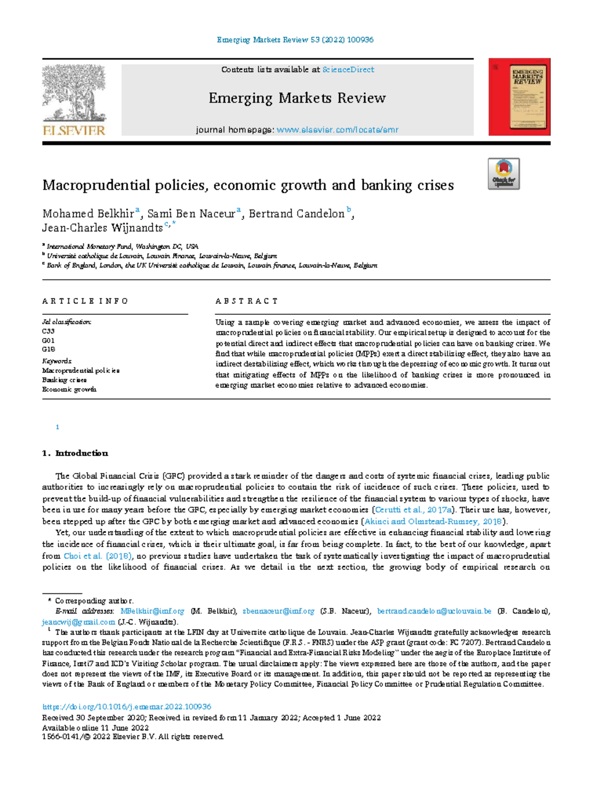 Macroprudential Policies and Banking Crises: Insights from Emerging ...