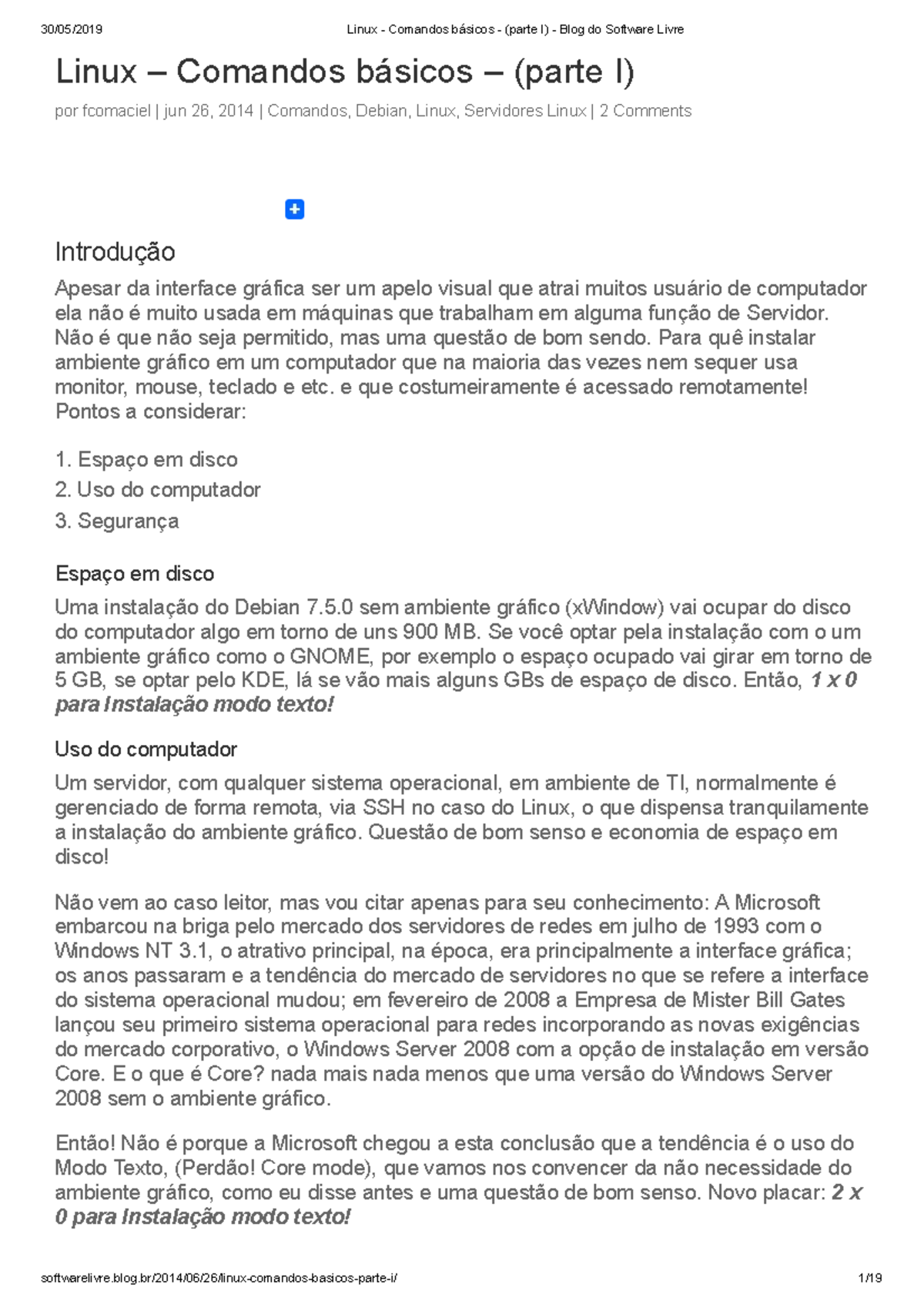 Linux - Comandos Básicos (Parte I) - Introdução ao Shell Linux - Studocu
