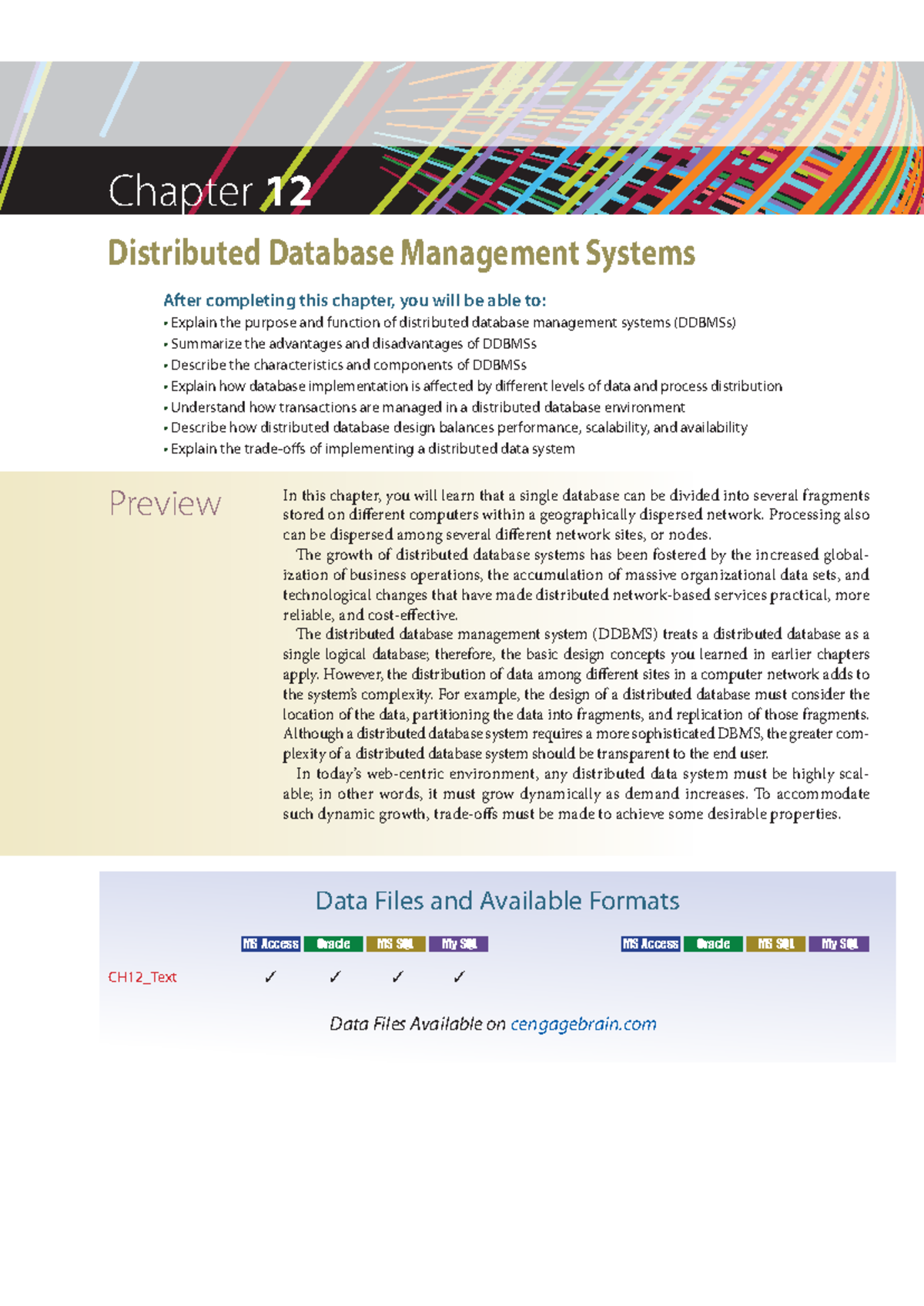 Chapter 12 - Distributed Database Management Systems After completing ...
