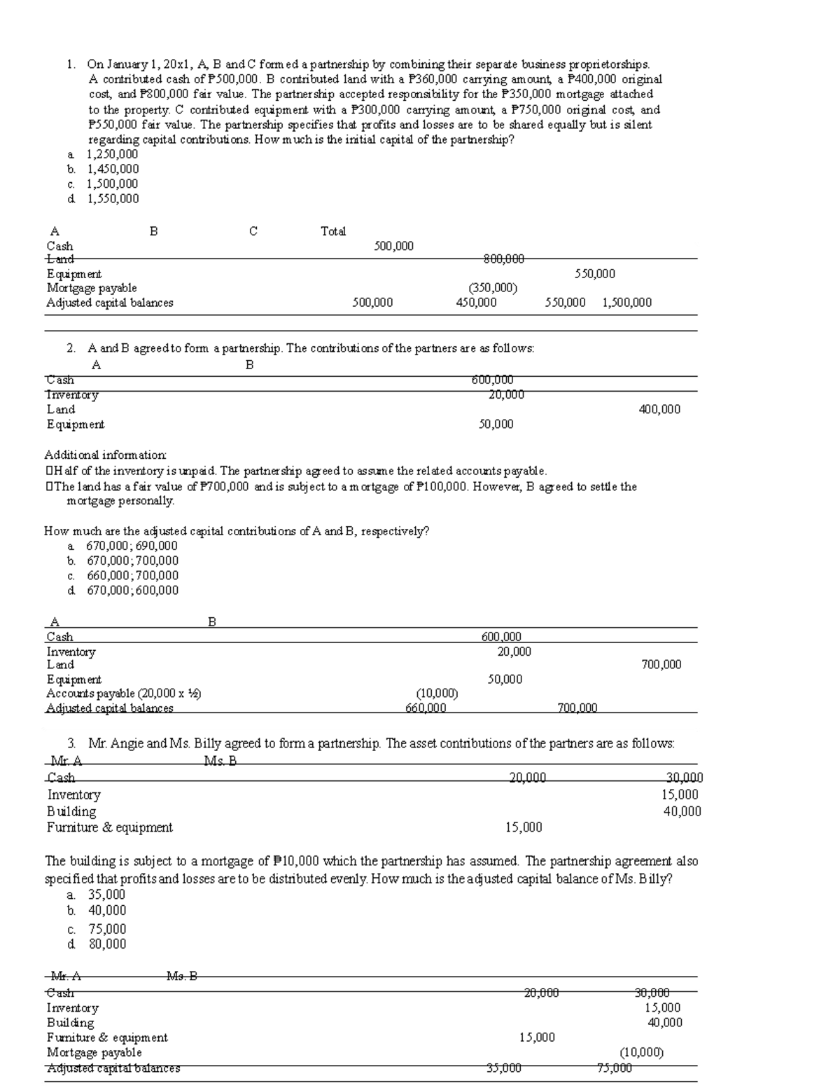 Partnership Capital Contributions and Adjustments: A Comprehensive ...
