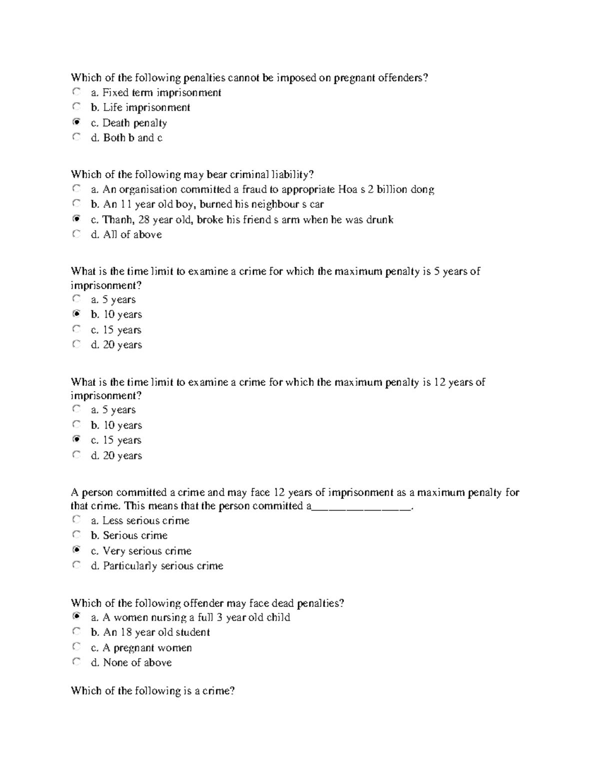 Criminal Law Study Guide: Key Concepts and Penalties Overview - Studocu