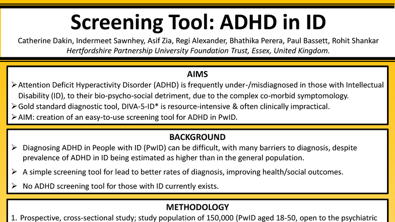 ADHD Screening Tool for Individuals with ID: A New Approach - Studocu