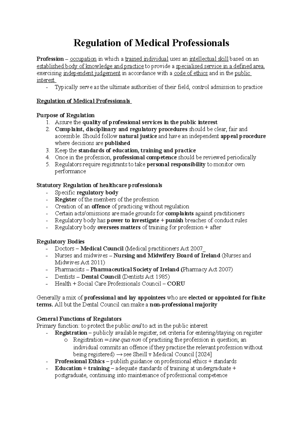 Regulation of Medical Professionals: Key Insights and Procedures ...