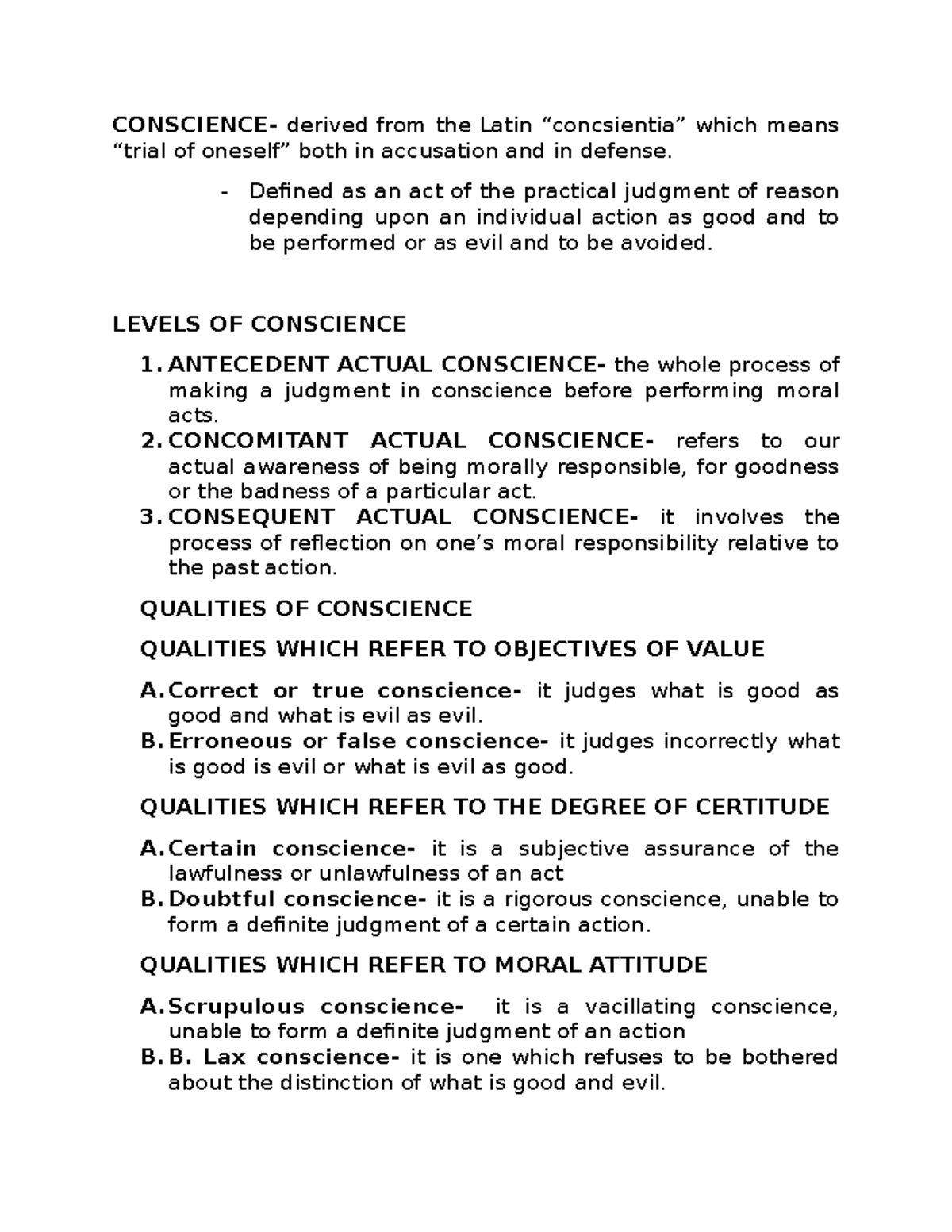 Philosophy 101: Understanding Conscience and Its Levels and Qualities ...