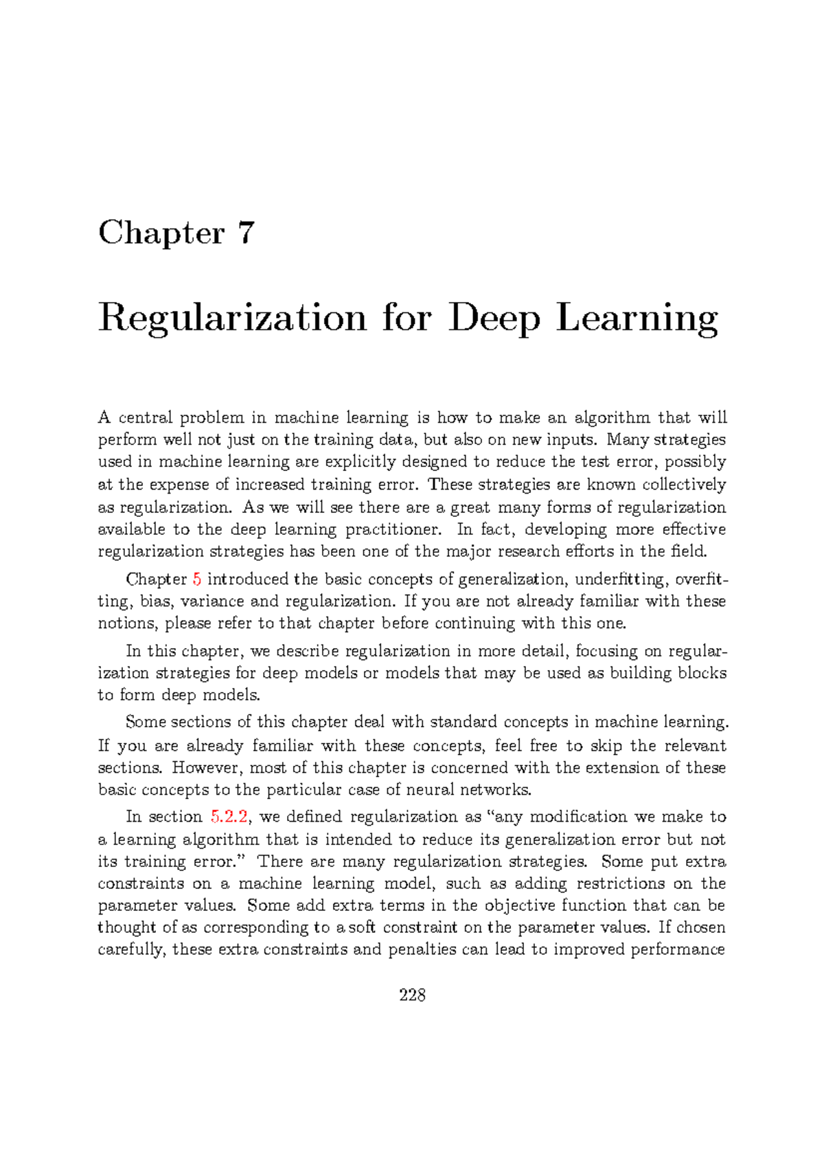 Chapter 7: Regularization Techniques in Deep Learning (CS101) - Studocu