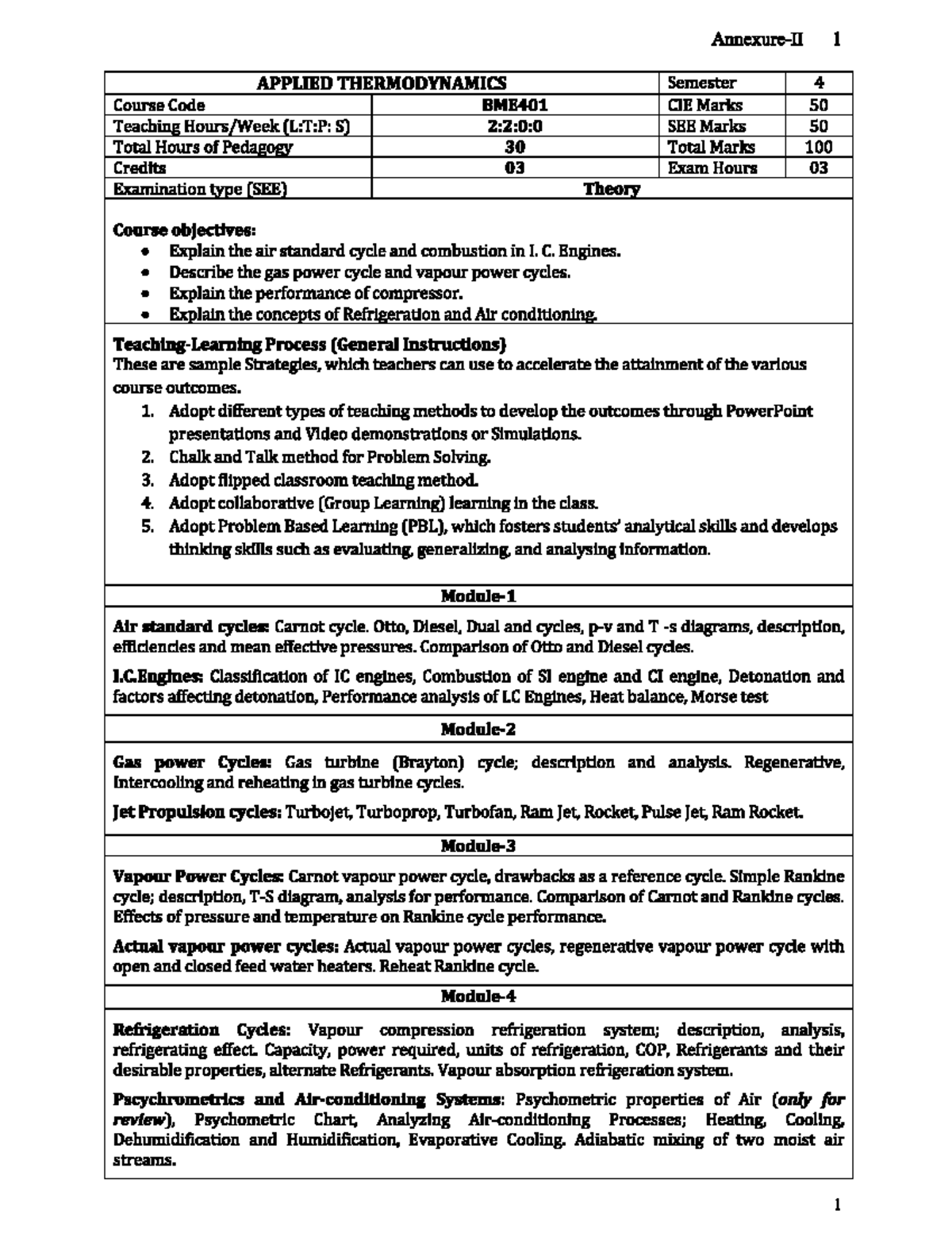 Syllabus for BME401, BME402, BME404, BME405A, and BME405B - 4th ...
