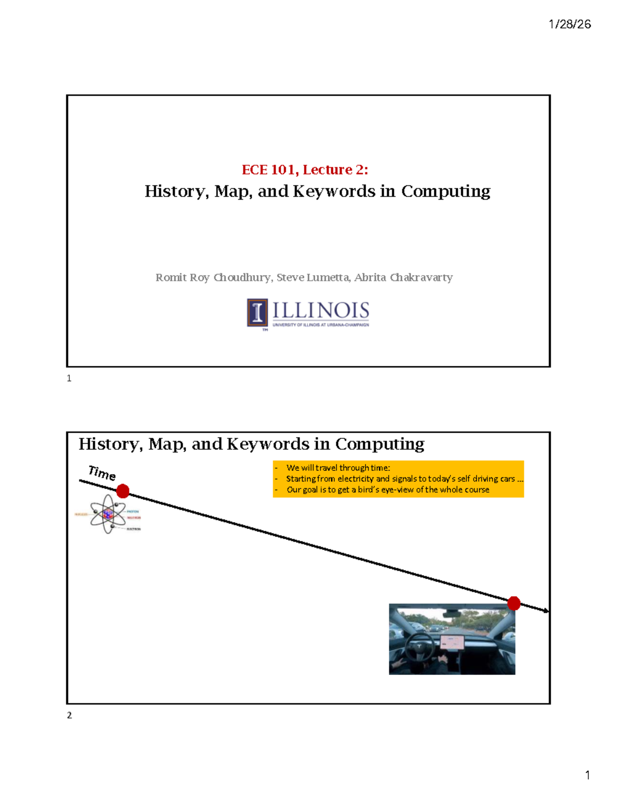 ECE 101, Lecture 2: History and Keywords in Computing - Studocu