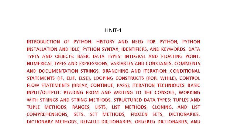 Python Programming Fundamentals: History, Syntax, and Data Types (CS101 ...