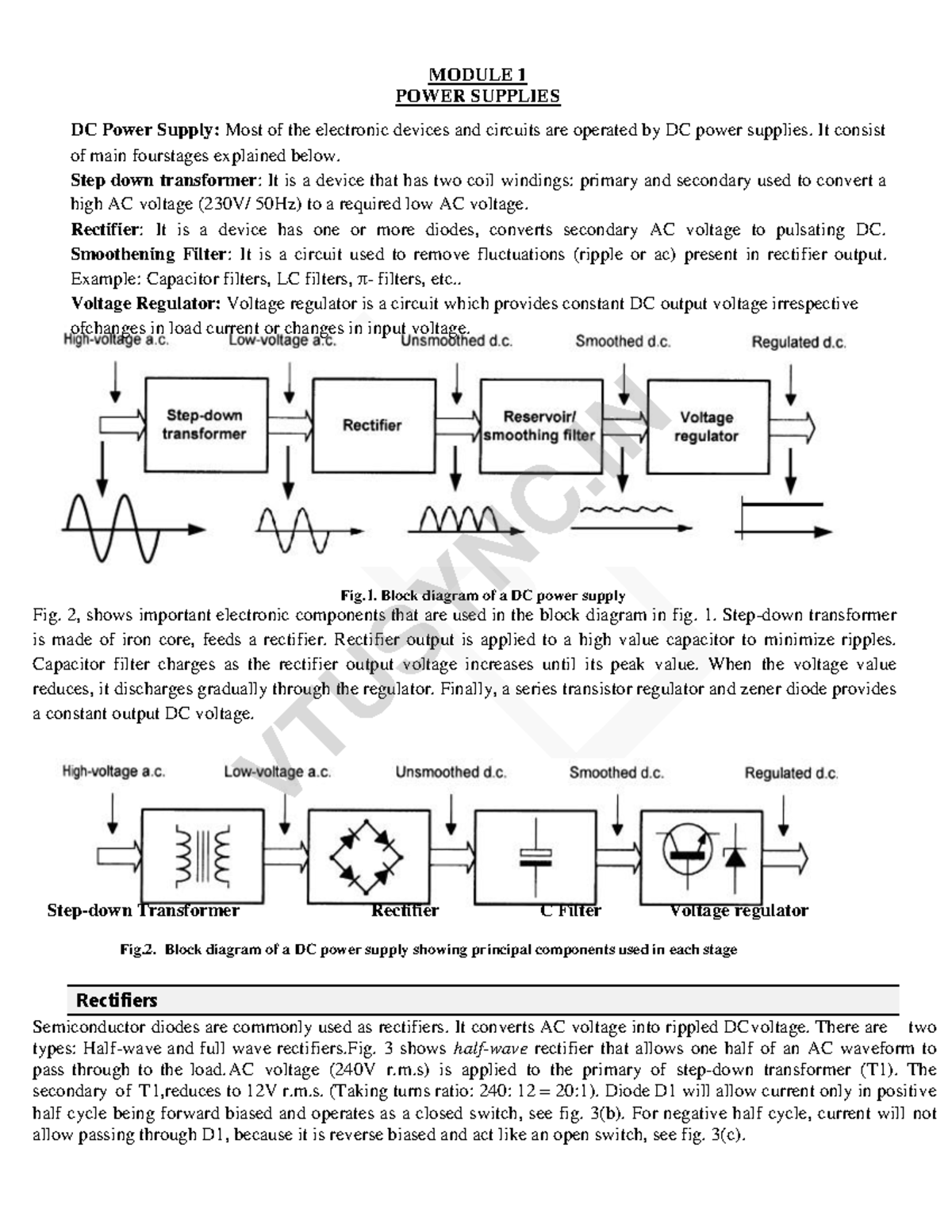 M 1 - Power Supplies: Understanding DC Power Supply Components - Studocu