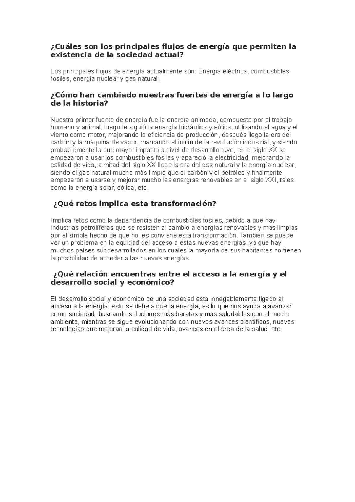 Flujos de Energía y su Impacto en la Sociedad Actual - PMA - Studocu