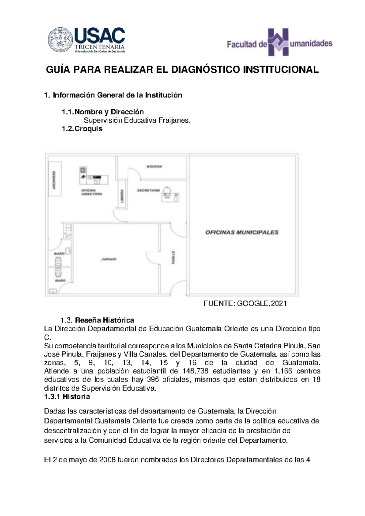 GUÍA PARA EL DIAGNÓSTICO INSTITUCIONAL 2025: Correcciones y Análisis - Document Preview