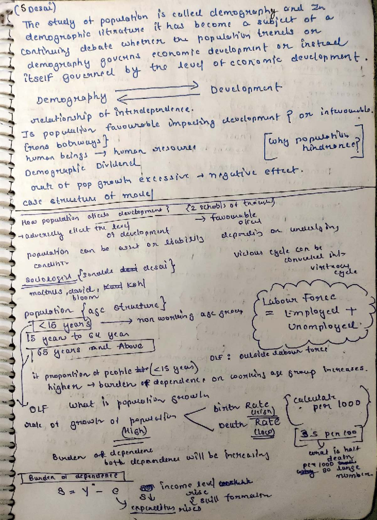 Demographic Dynamics and Economic Development: IG&D Notes SEC D - Studocu