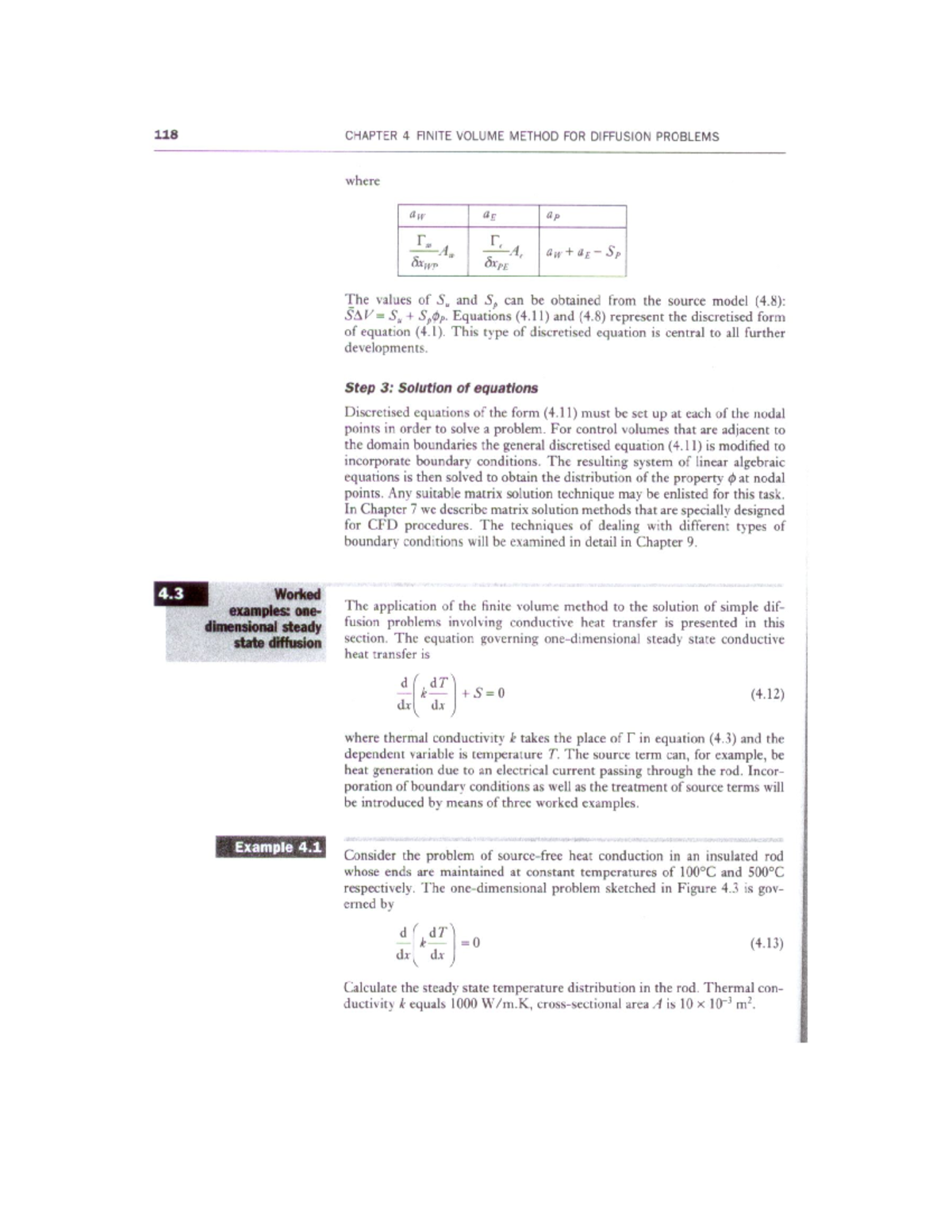 118 CHAPTER 4 FINITE VOLUME METHOD: DIFFUSION PROBLEMS & EXAMPLES - Studocu