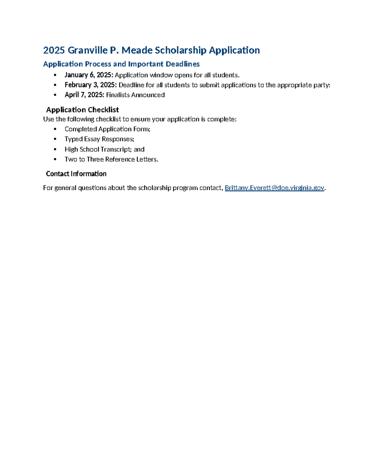 2025 Granville P. Meade Application 1 - 2 025 Granville P. Meade ...