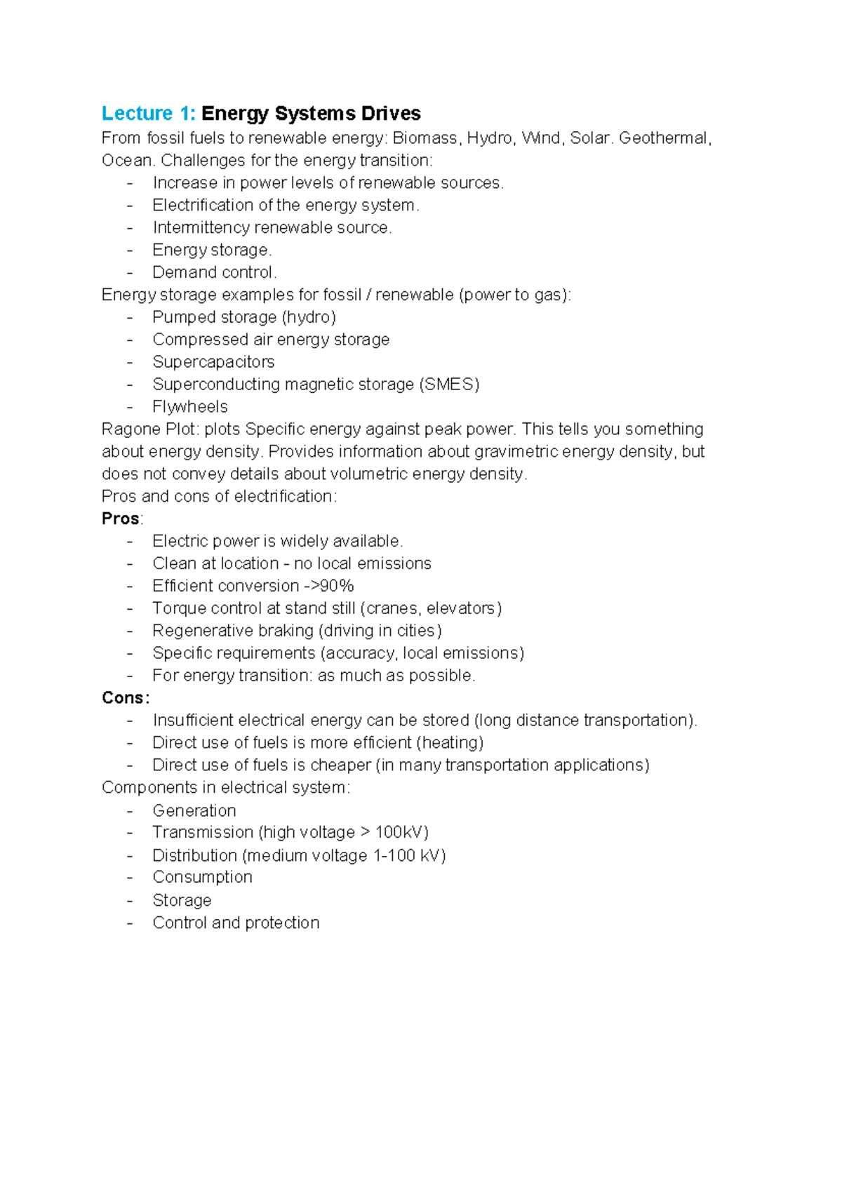 Lecture 1: Energy Systems & Drives - Fossil Fuels to Renewables ...