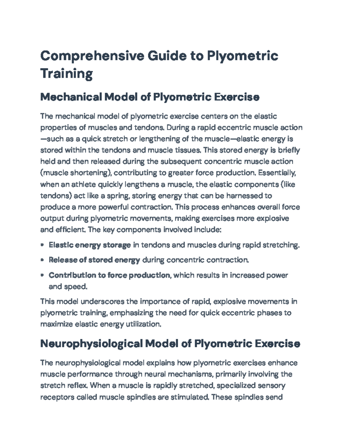 Comprehensive Guide to Plyometric Training: Principles & Techniques ...
