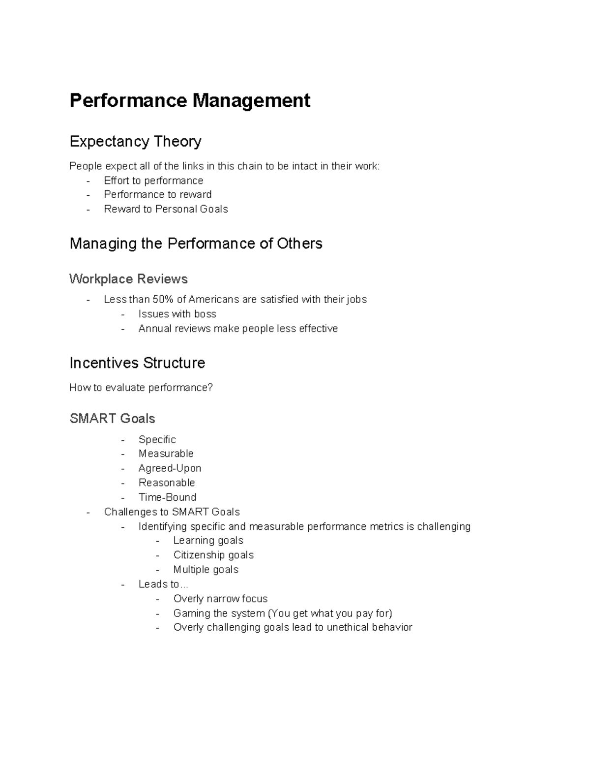 Organizational Behavior (OB 101) Final Exam Review Notes - Studocu
