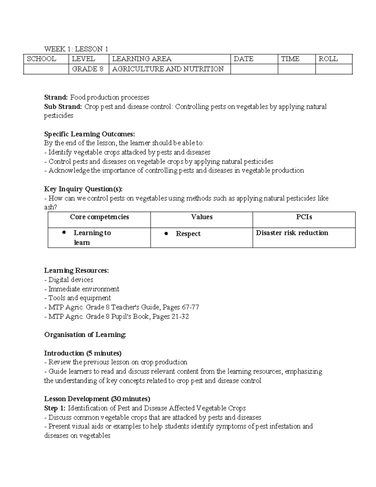 GRADE 8 MATHEMATICS TERM 2: WEEK 1-3 LESSON PLANS - Studocu