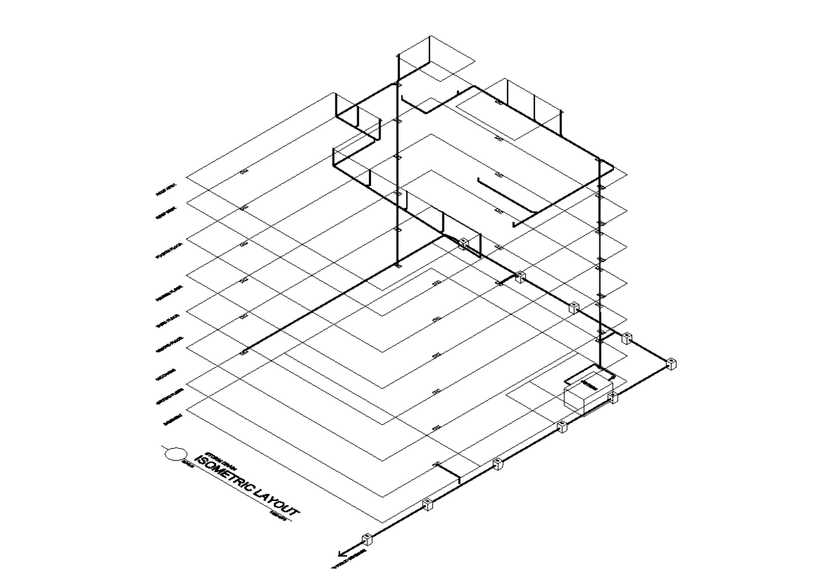 BT Plumbing Layout Storm Drain - Bs Architecture - ISOMETRIC LAYOUT ...